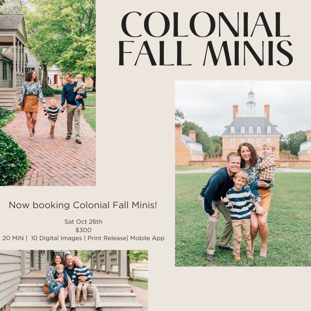 Colonial FALL Mini Sessions