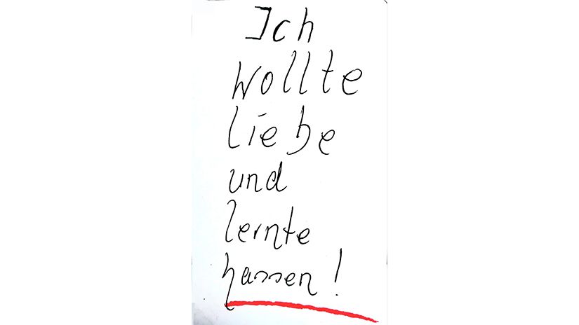 ICH WOLLTE LIEBE UND LERNTE HASSEN