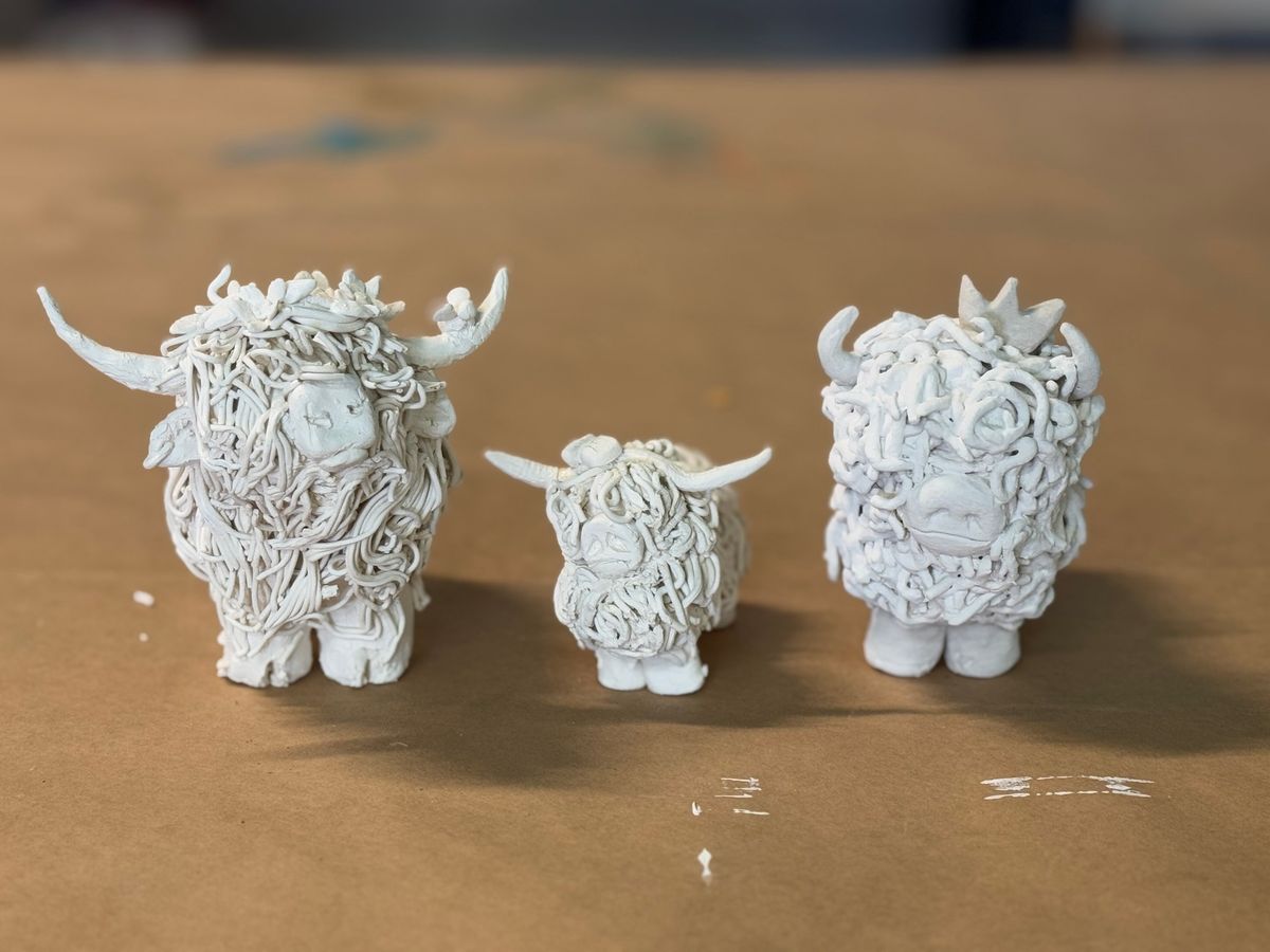 Clay & Sip! Highland Cow Workshop- Sat. 5th April 6pm