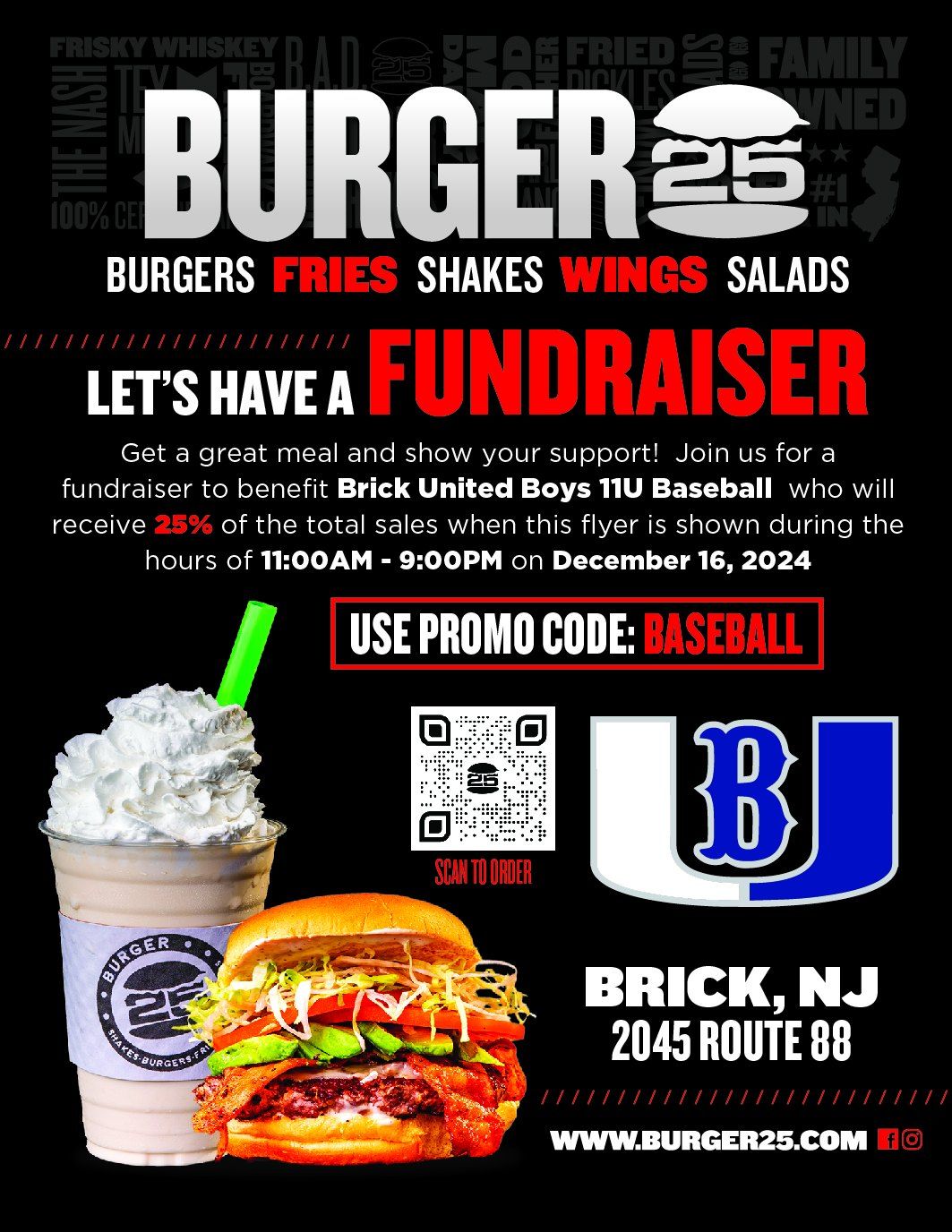 Brick United Dine to Donate Burger 25