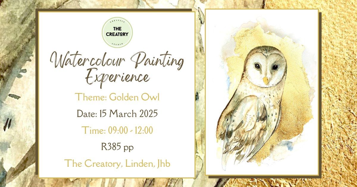 Watercolour Painting Experience: Golden Owl