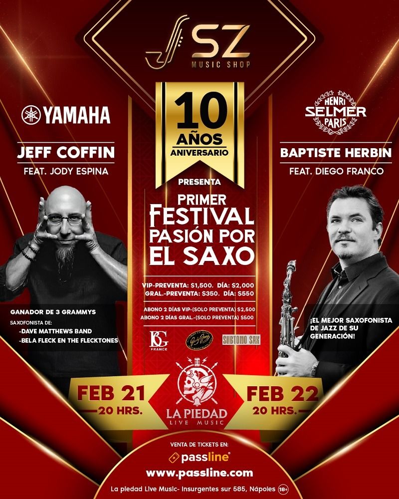 \ud83c\udf89 SZ Music Shop: 10mo Aniversario - Festival "Pasi\u00f3n por el Saxo" \ud83c\udfb7