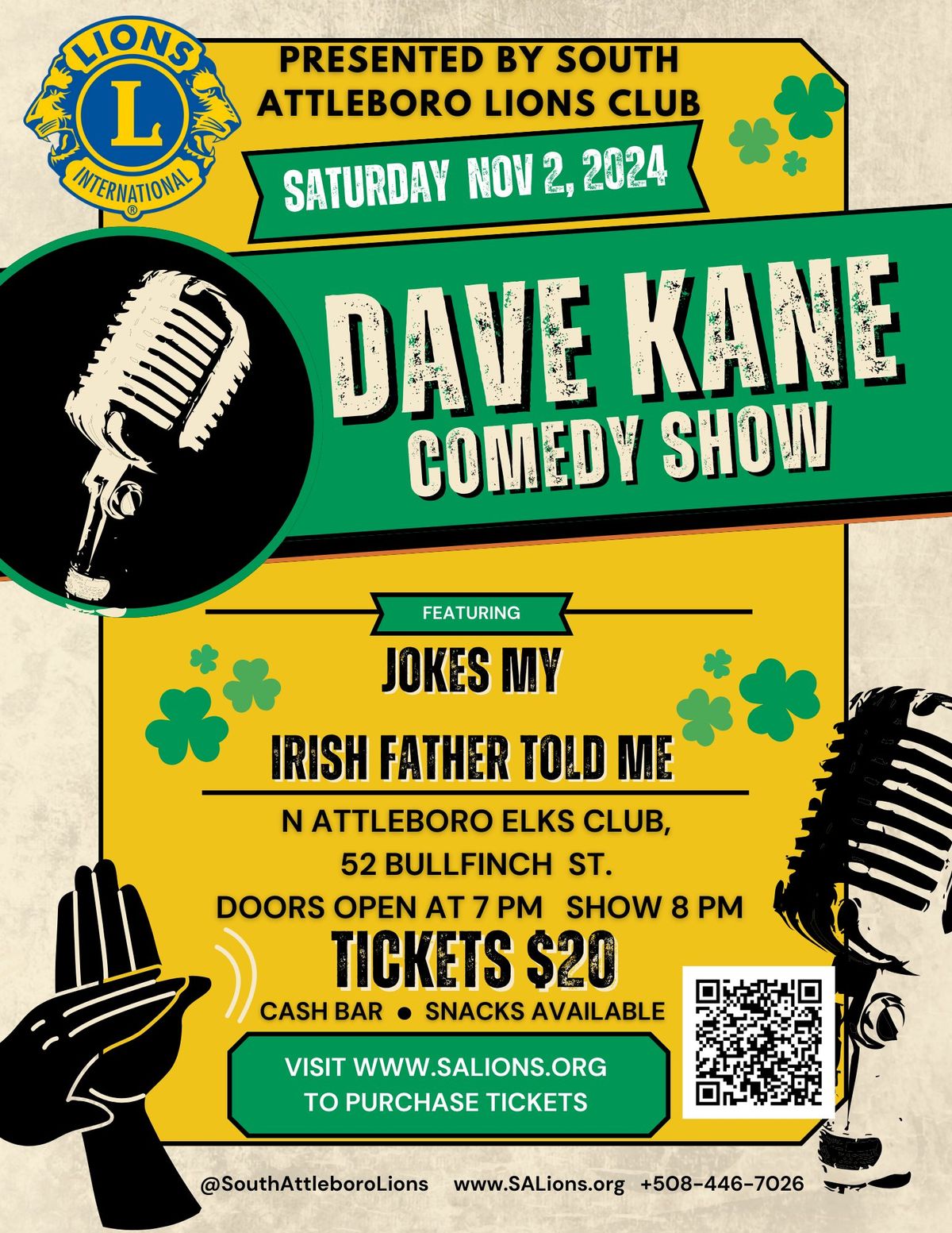 South Attleboro Lions Dave Kane Comedy Show