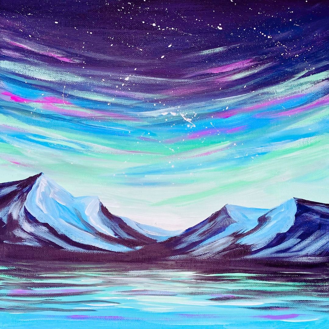 Paint & Unwind at the Tobacco Factory, Bristol - "Glacial Aurora"