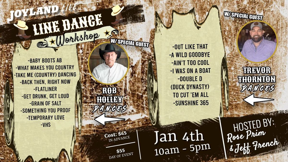 Line Dance Workshop w\/ Rob Holley & Trevor Thornton at Joyland