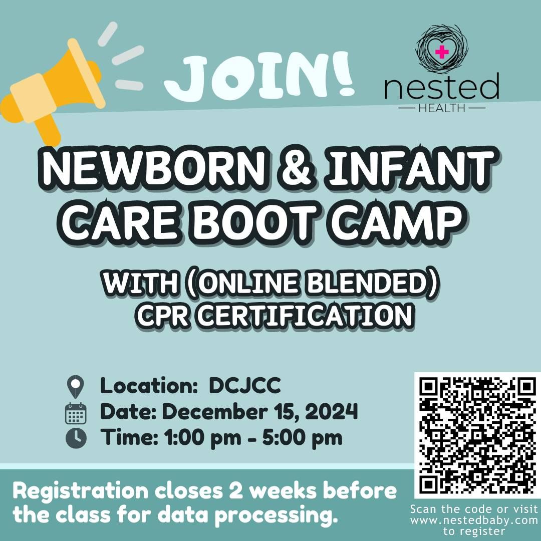 Newborn & Infant Care Boot Camp with (online blended) CPR certification