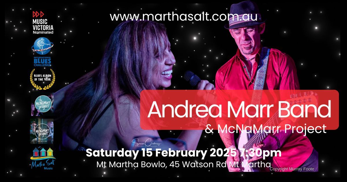 Andrea Marr Band & McNaMarr Project (Sat 15 Feb)