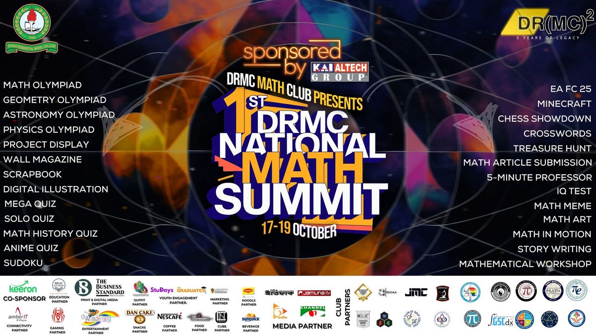 DRMC Math Club Presents "1st DRMC National Math Summit"