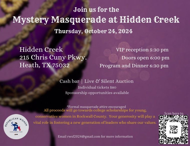 Mystery Mascarade at Hidden Creek 