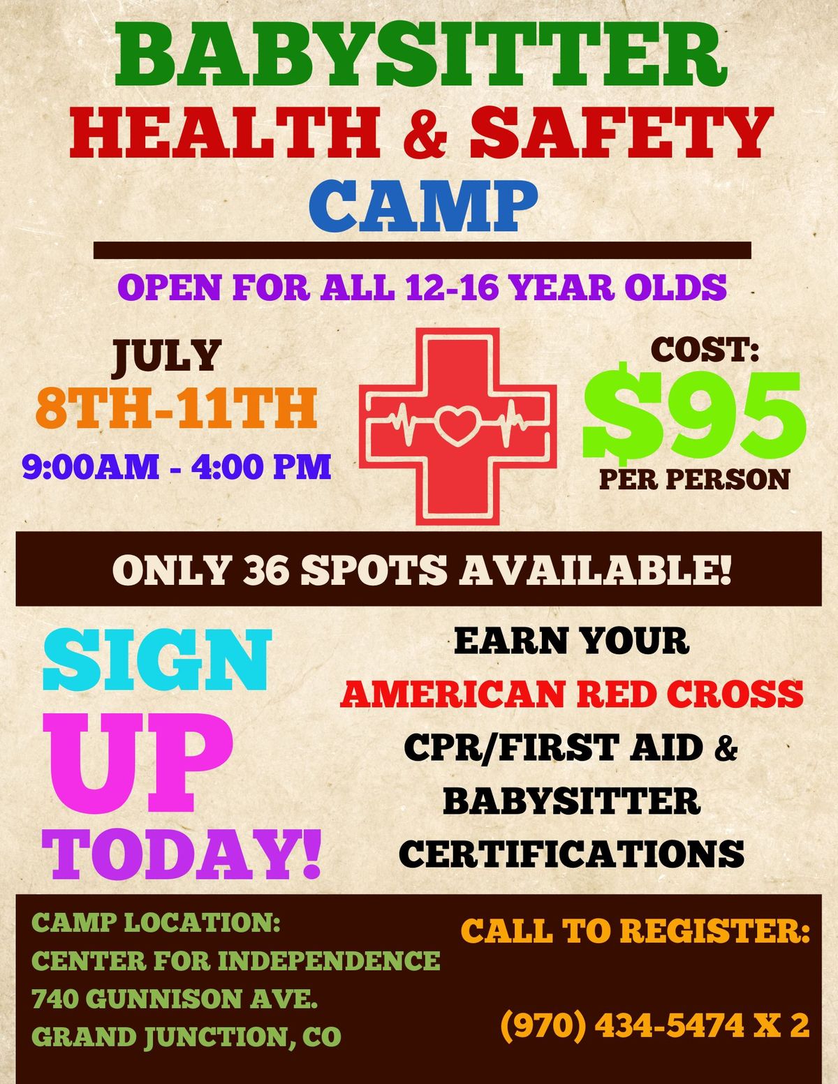 Babysitter Health & Safety Camp