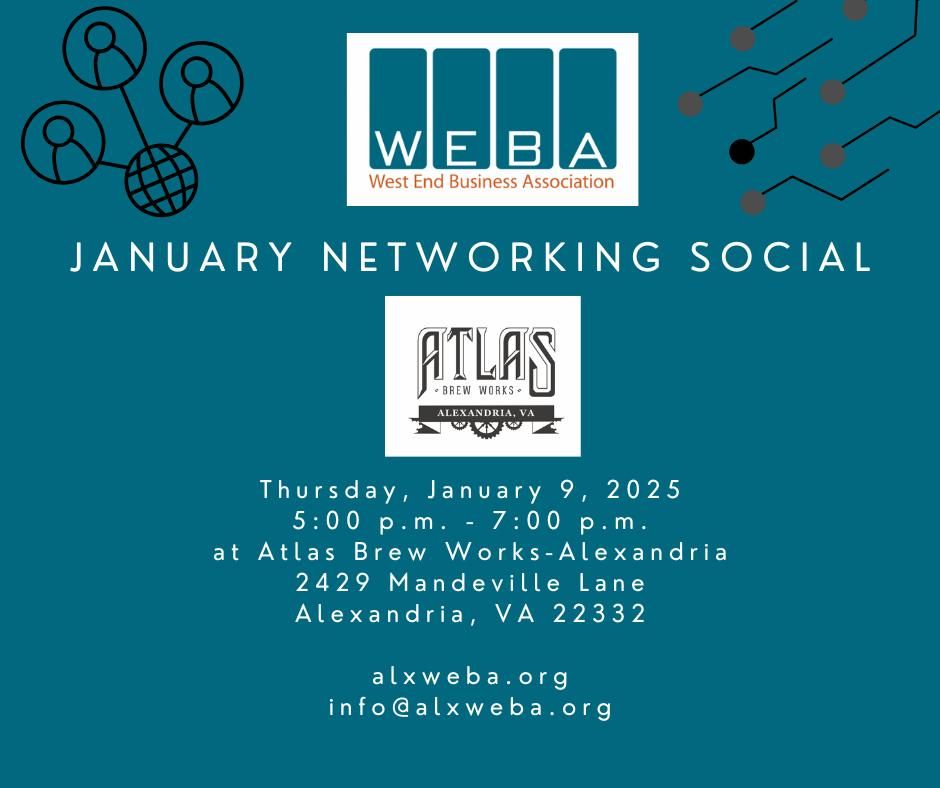 West End Business Association (WEBA) January Networking Social at Atlas Brew Works \u2013 Alexandria 