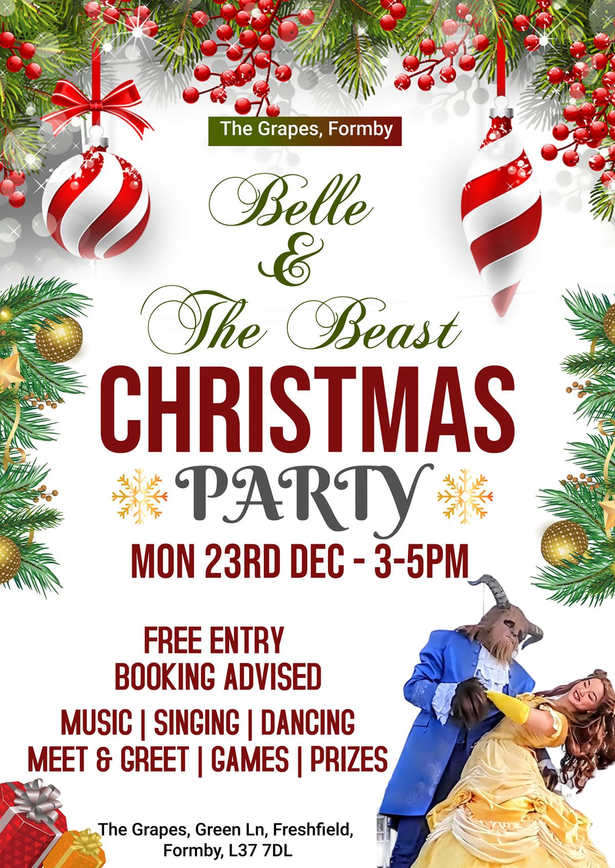 Belle & The Beast Christmas Party!