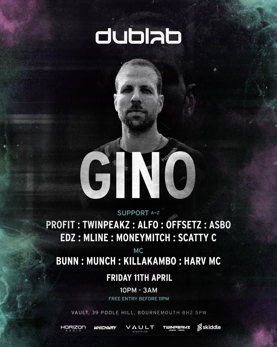 DubLab: Gino (Free Entry Before 11pm)!