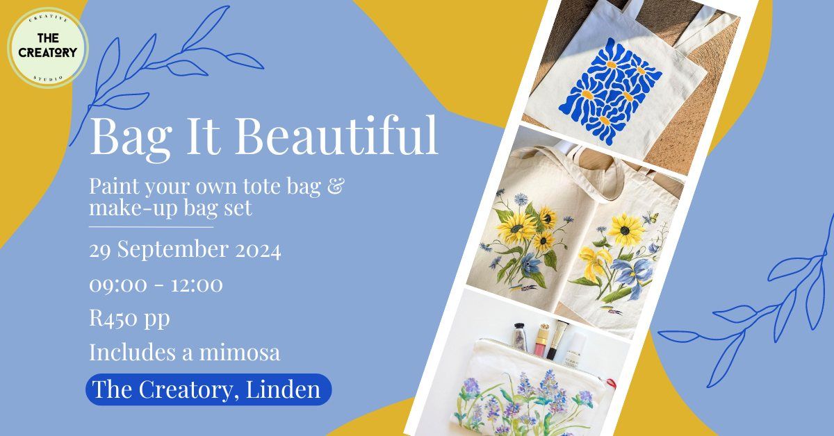 Bag It Beautiful: Tote Bag & Makeup Bag Painting