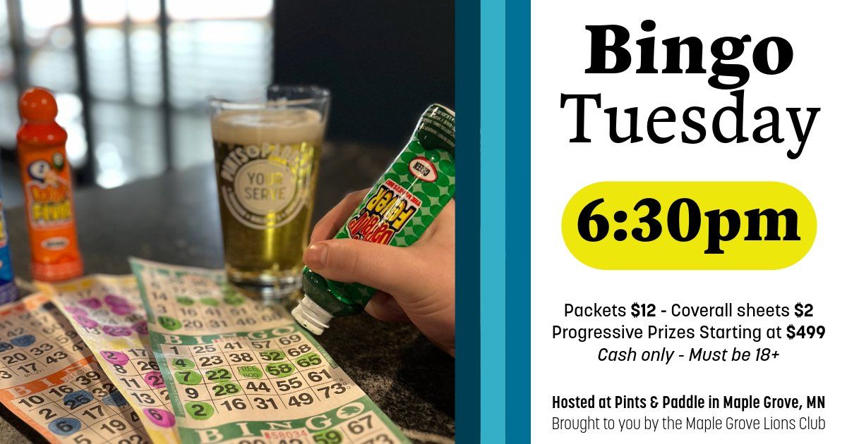 Bingo at Pints & Paddle