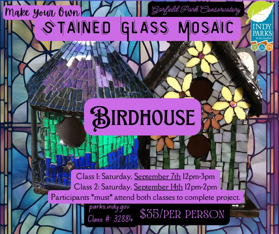 Make Your Own Stained Glass Mosaic Birdhouse