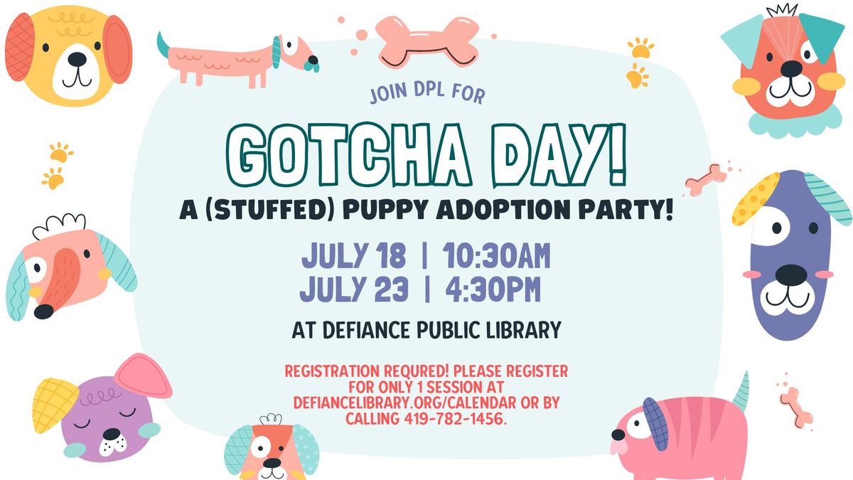Gotcha Day! (Stuffed) Puppy Adoption Party 