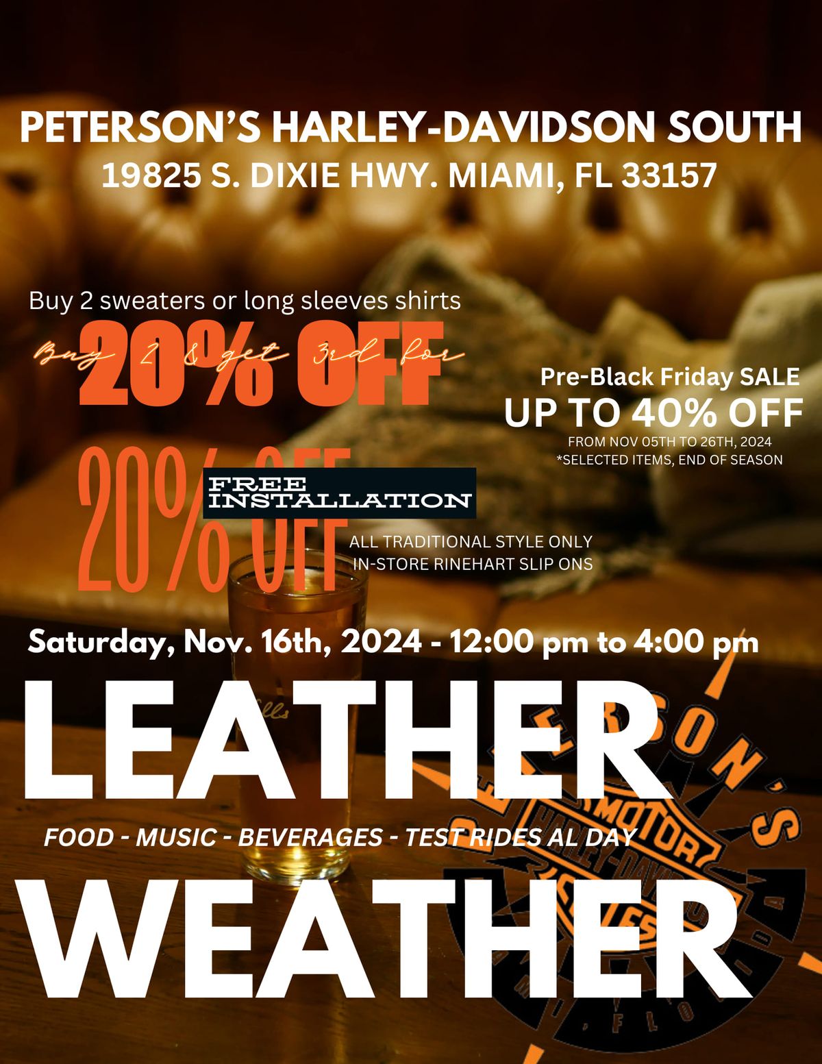 Leather Weather at Peterson's HD South!