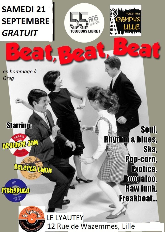 ? Beat, beat, beat ! Radio Campus f\u00eate ses 55 ans au Lyautey  ! ?