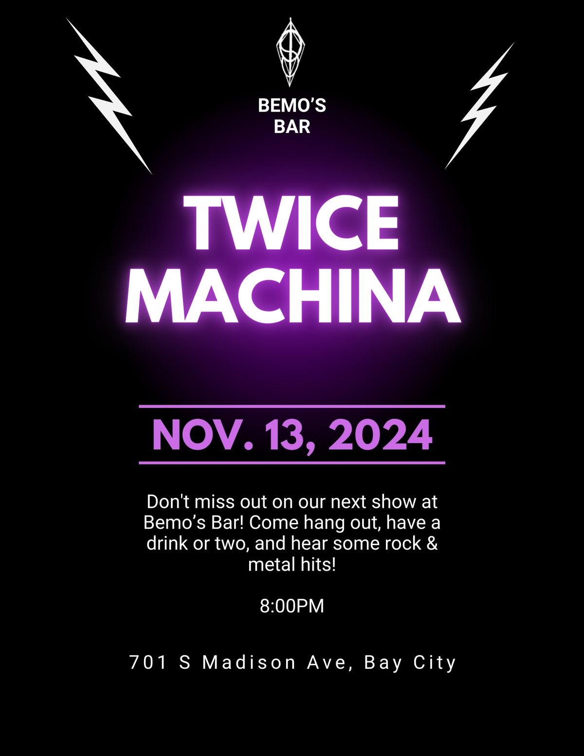 Twice Machina @ Bemo\u2019s Bar