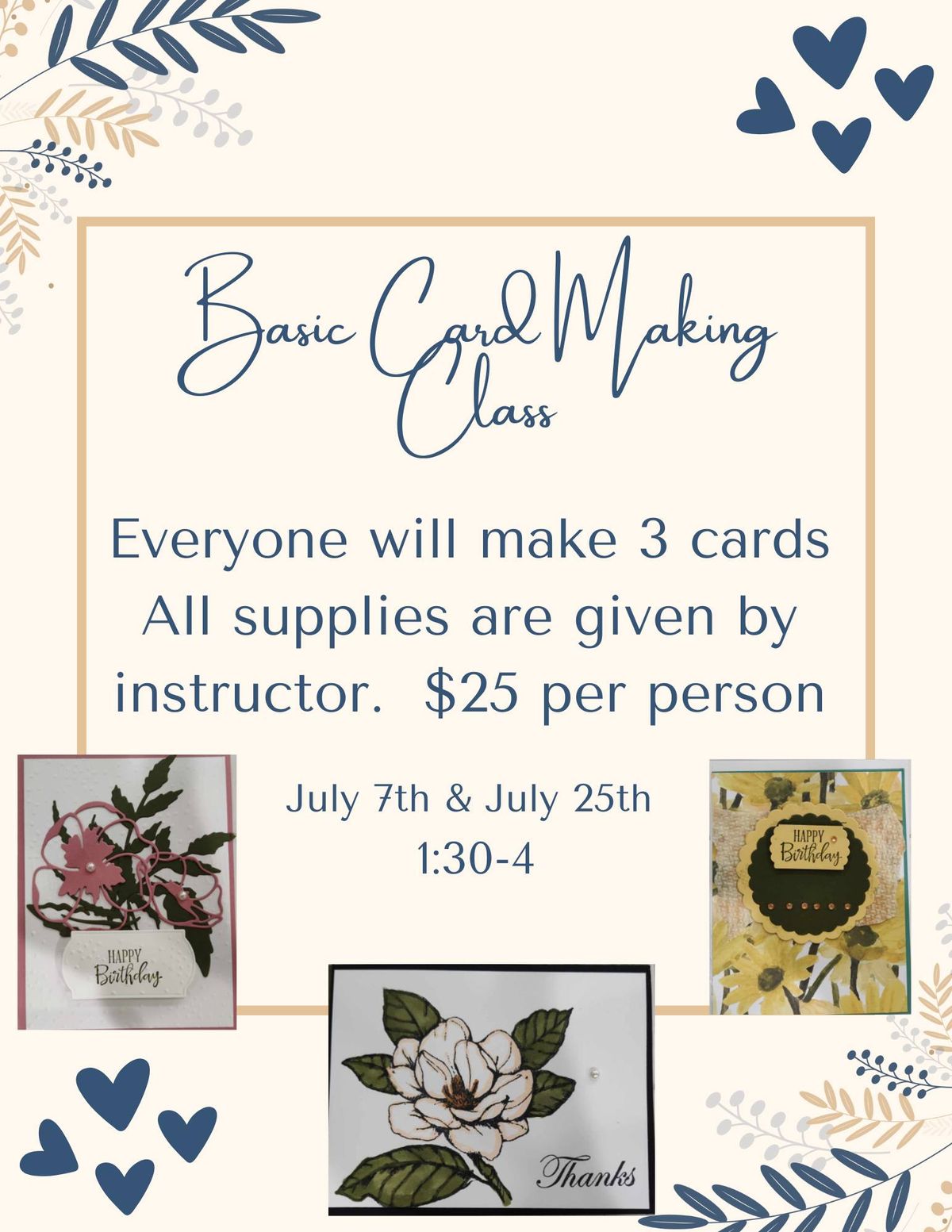 Basic Card Making Class