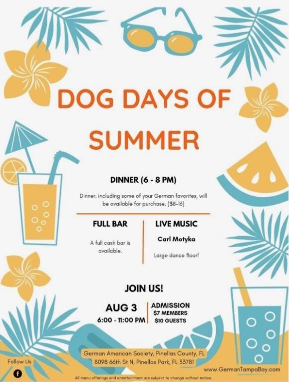 Dog Days of Summer Dance and Dinner