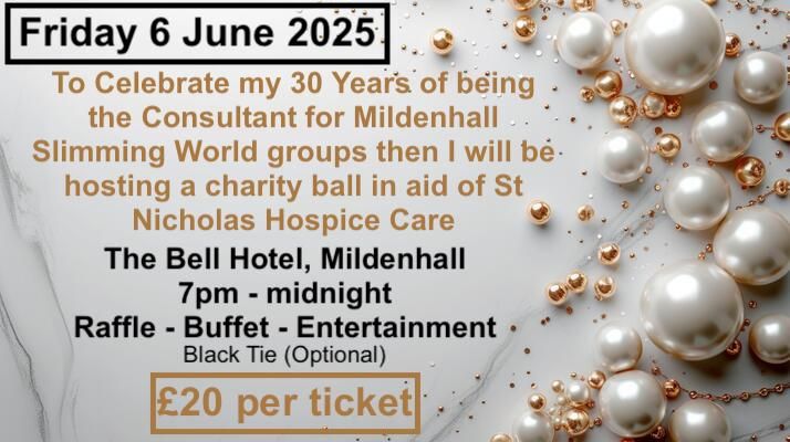 Donna's 30th Slimming World Anniversary Ball in support of St Nicholas Hospice Care