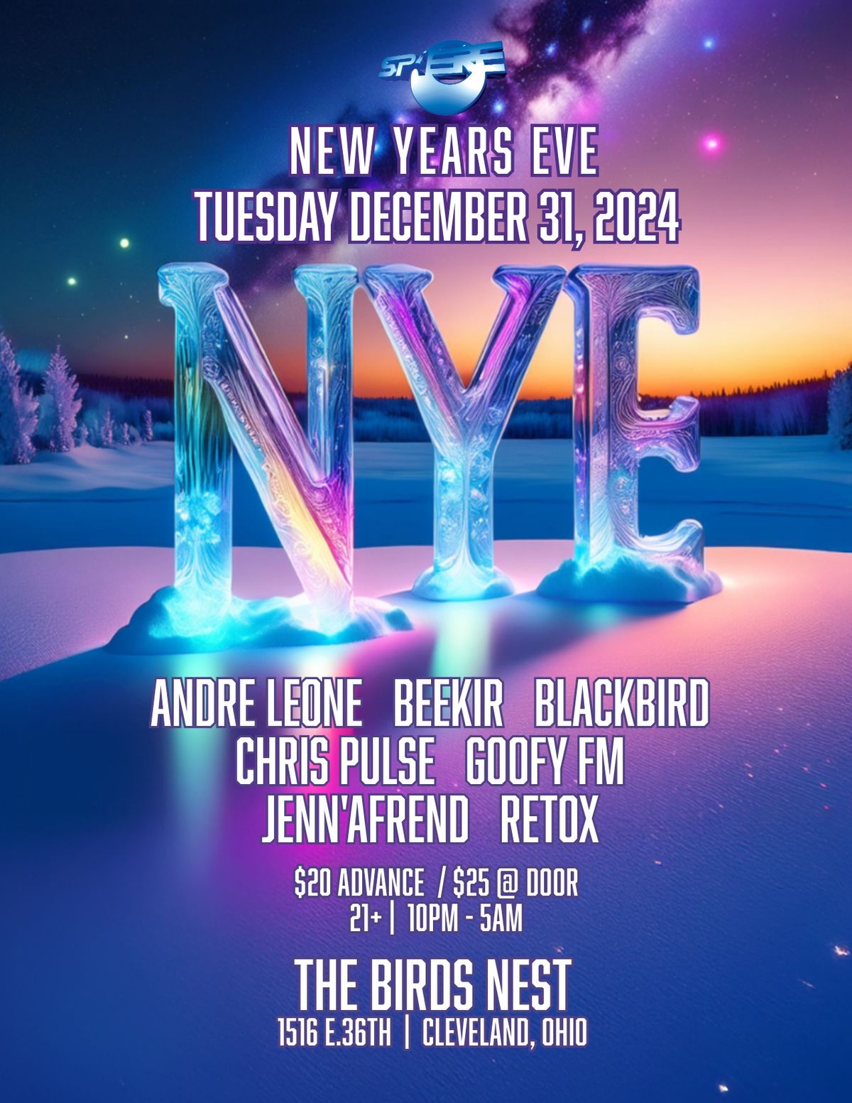 NYE : 12.31.24 : THE BIRDS NEST CLEVELAND