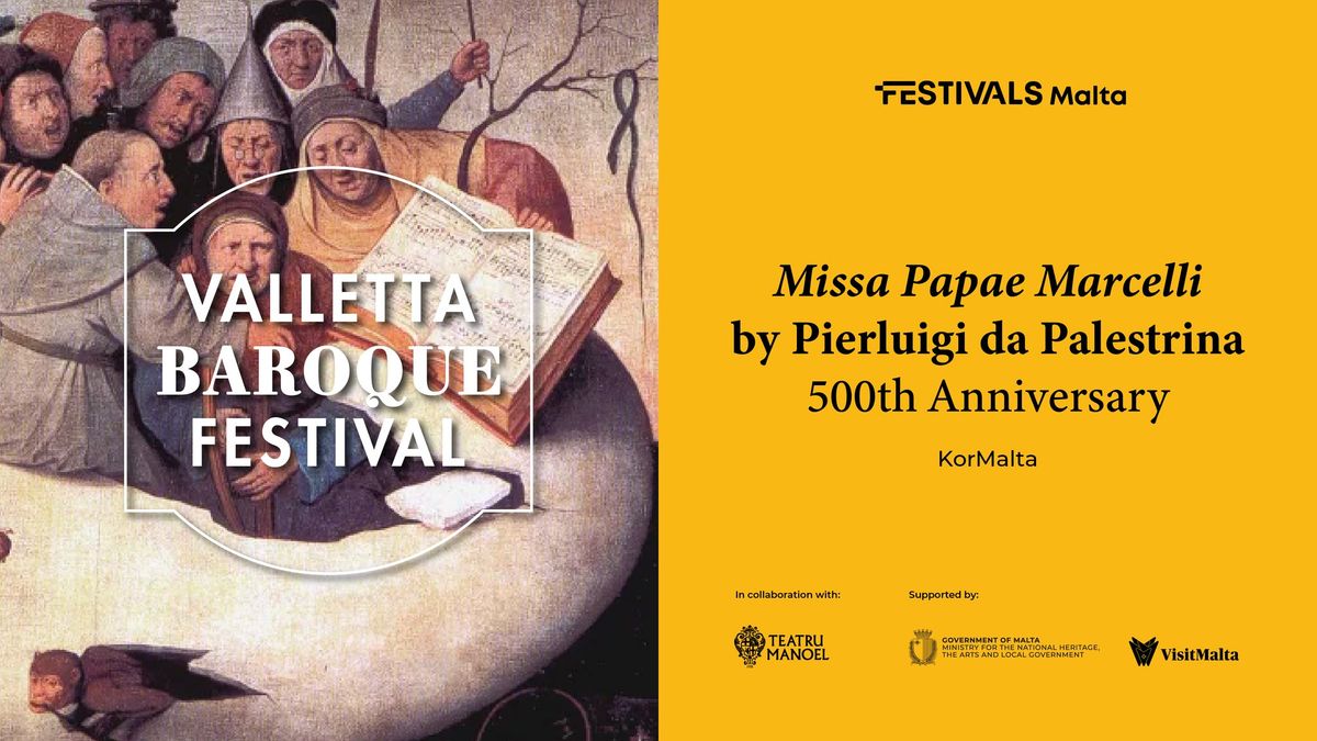 Valletta Baroque Festival 2025 | Missa Papae Marcelli by Pierluigi da Palestrina - 500th Anniversary