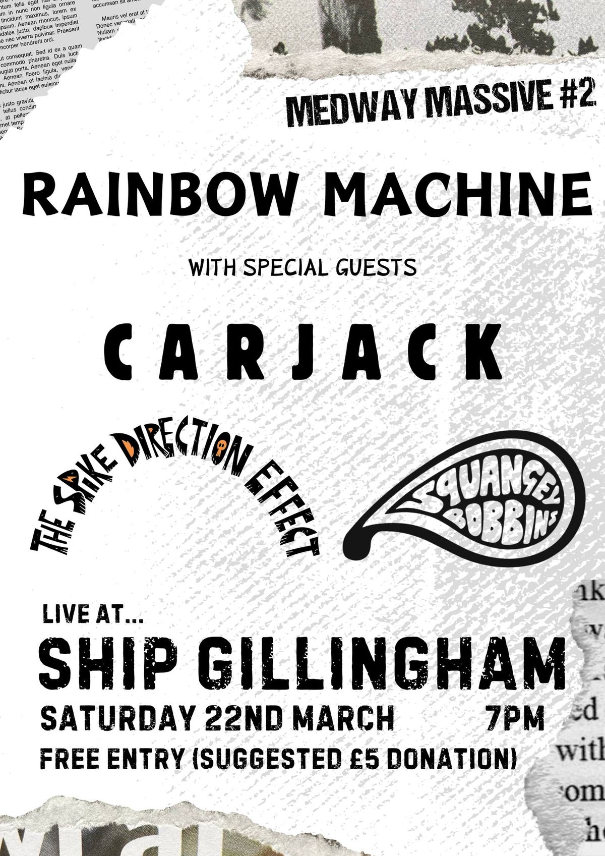 RAINBOW MACHINE \/ CARJACK \/ SPIKE DIRECTION EFFECT \/ SQUANGEY BOBBINS - Ship Gillingham