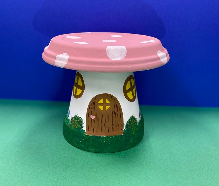 Paint Your Own Mushroom Fairy House Adults 18+