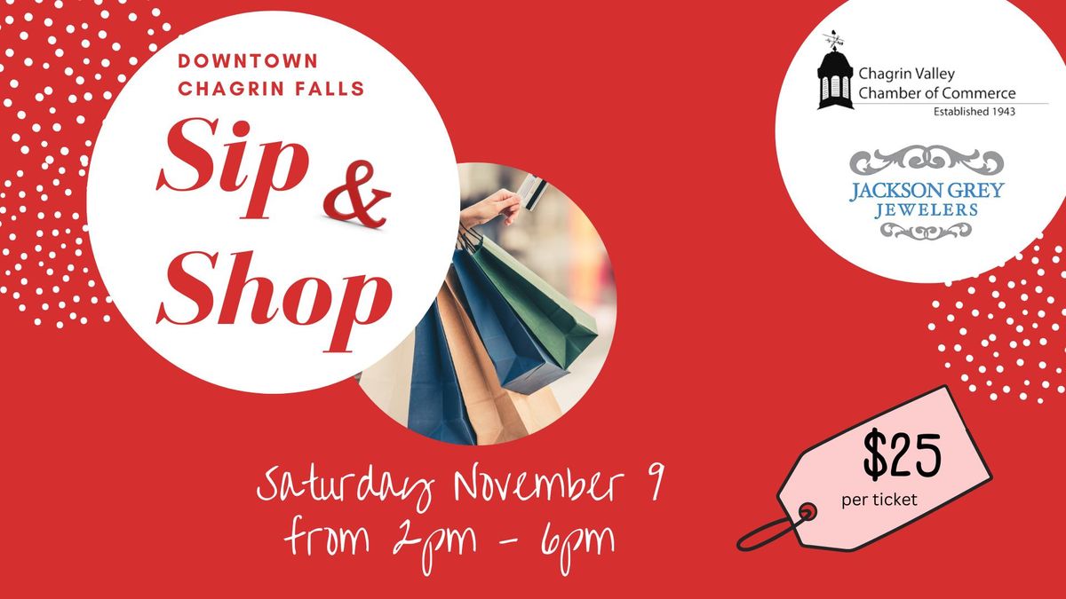 Downtown Chagrin Falls Sip and Shop