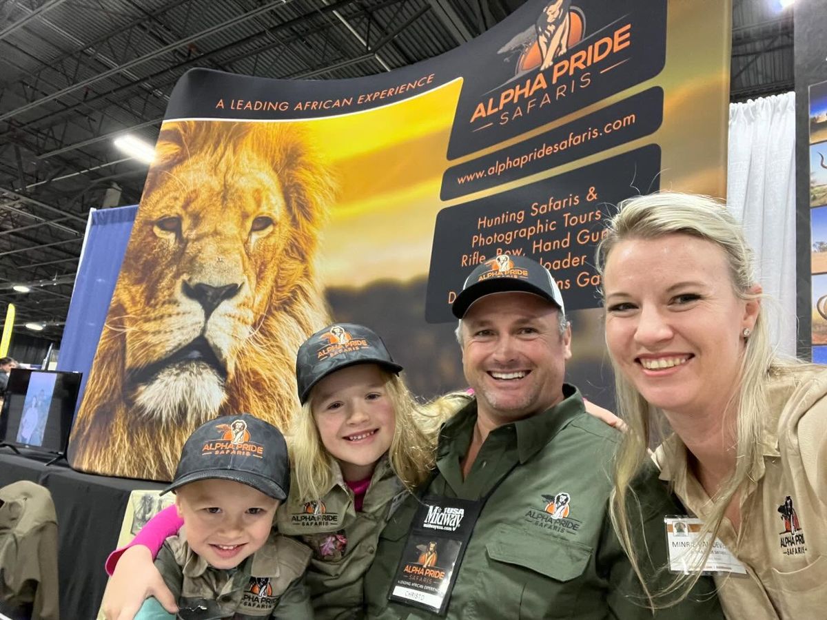 Visit Alpha Pride Safaris at Open Season Sportsman's Expo in Wisconsin Dells