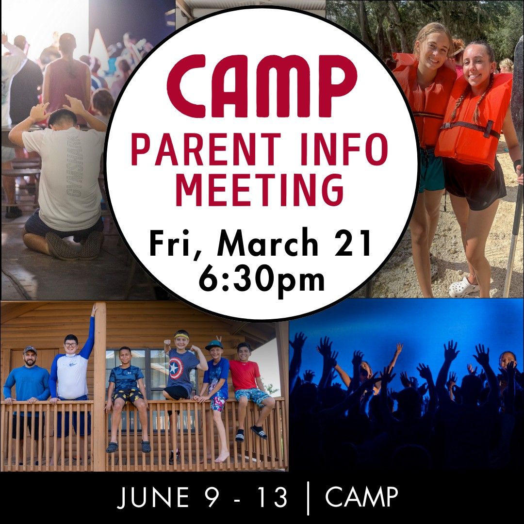 CPSM Camp - Parent Info meeting