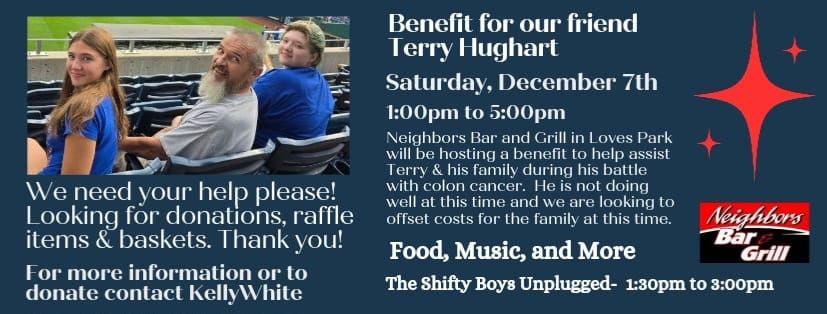 Benefit for our friend Terry Hughart 