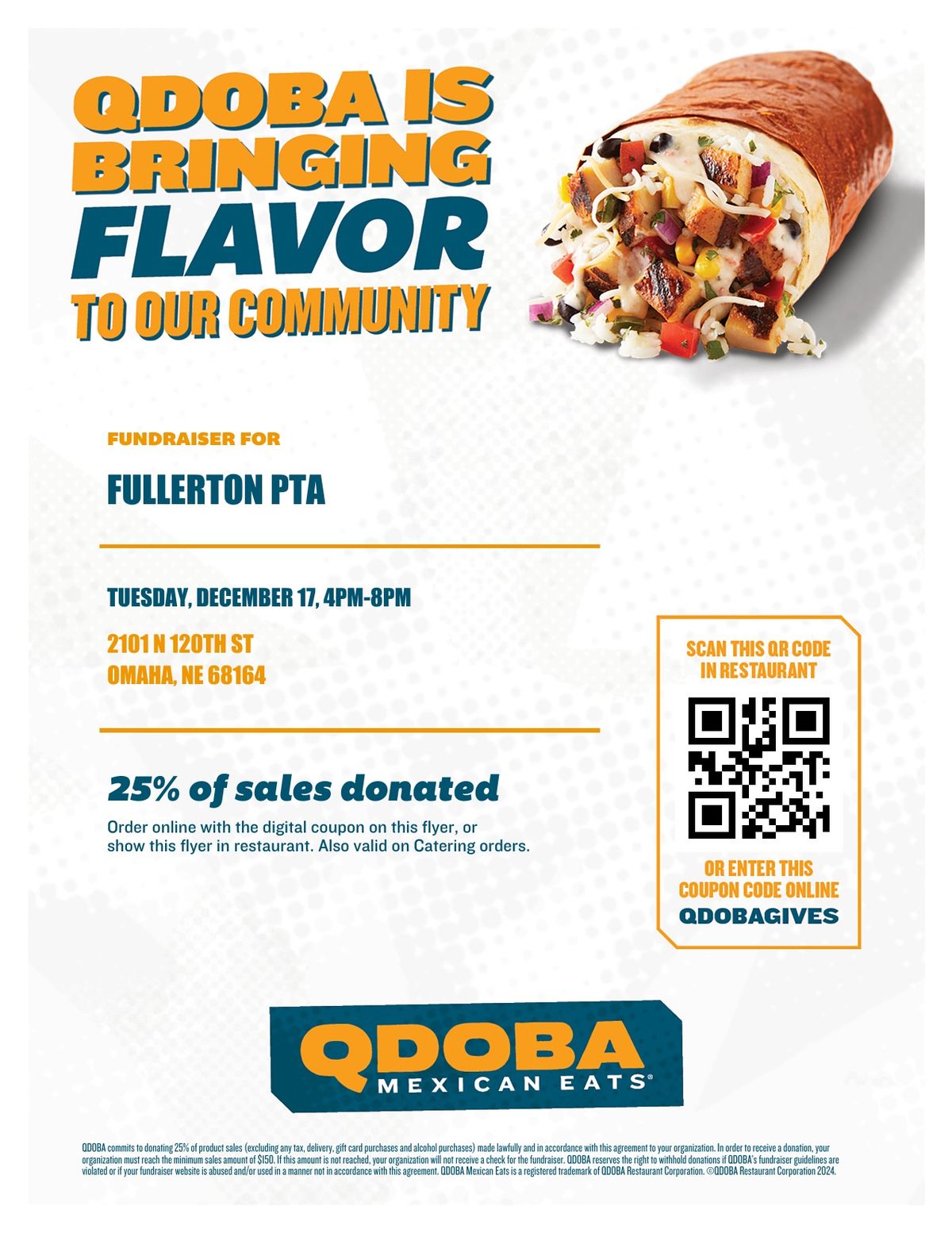 QDOBA Night (benefitting Fullerton Magnet Center PTA)