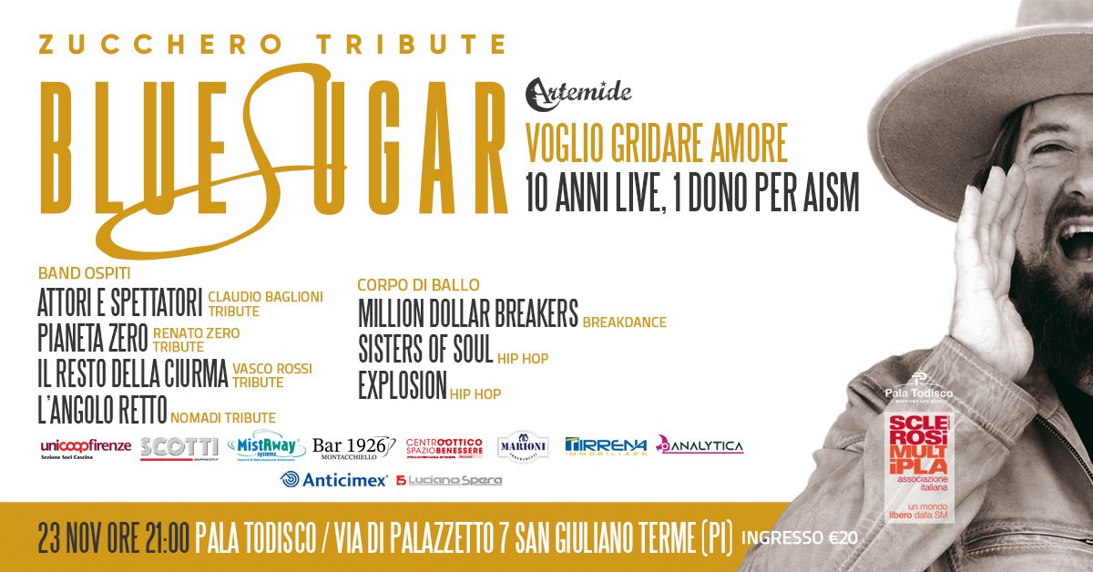 VOGLIO GRIDARE AMORE - 10 anni live, 1 dono per AISM - PALA TODISCO - SAN GIULIANO TERME (PI)