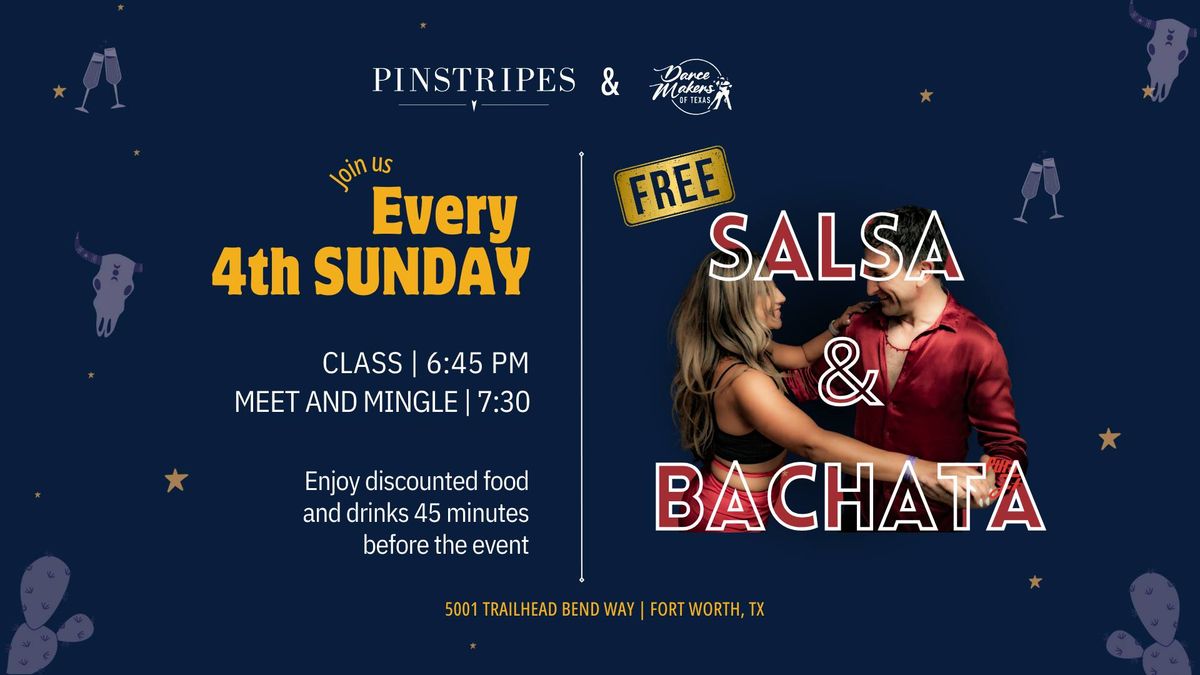 Free Salsa & Bachata Dance Class with DanceMakers at Pinstripes Fort Worth