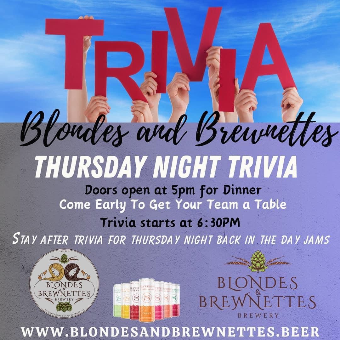 Trivia Night At Blondes & Brewnettes