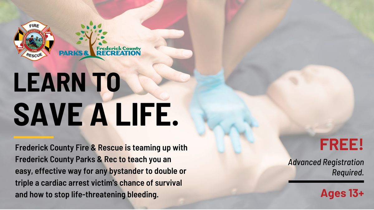 Hands-Only CPR & Stop the Bleed Class @ Sugarloaf Rec Center