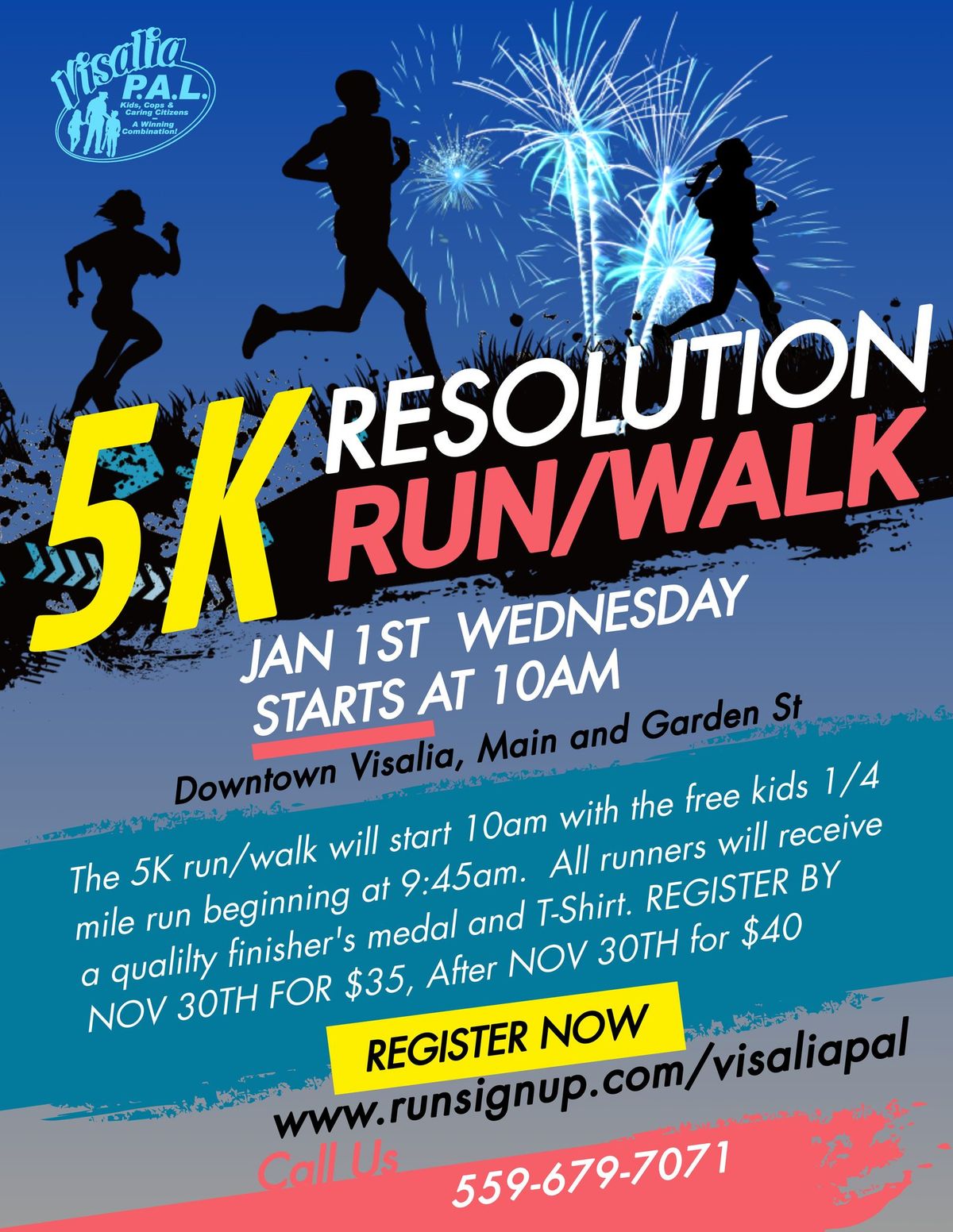 Visalia PAL 2025 Resolution 5K Race