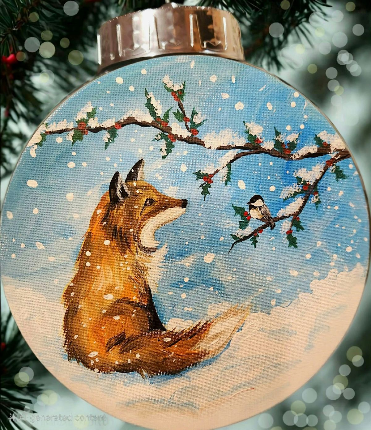 Paint this Beautiful FOX TREE ORNAMENT in Maple Ridge