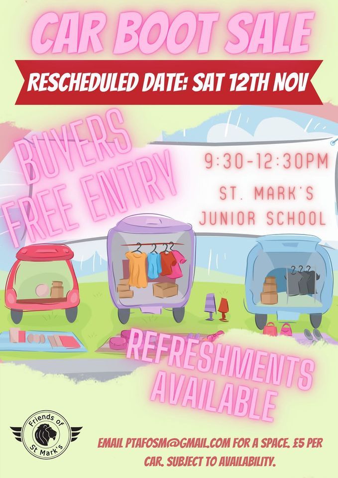 Car Boot Sale - St Mark's Junior School Salisbury