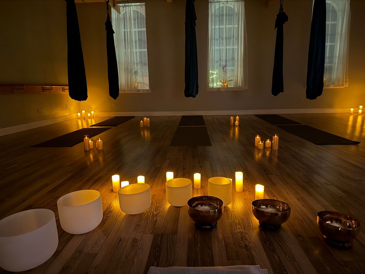 Candlelit Intro to Aerial Yoga and Sound Healing