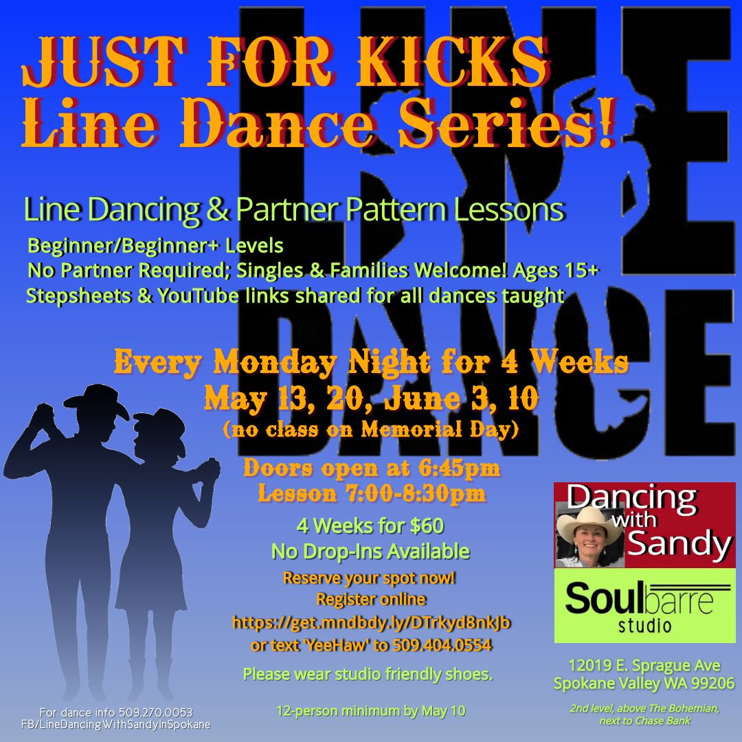 Just For Just For Kicks Line Dance Series at SoulBarre Studio! (4-Wk Series)
