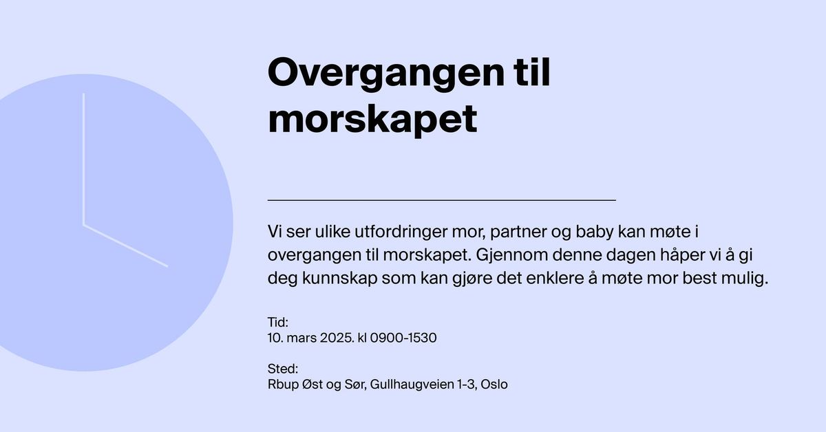 Overgangen til moderskapet - det \u00e5 bli en ny familie