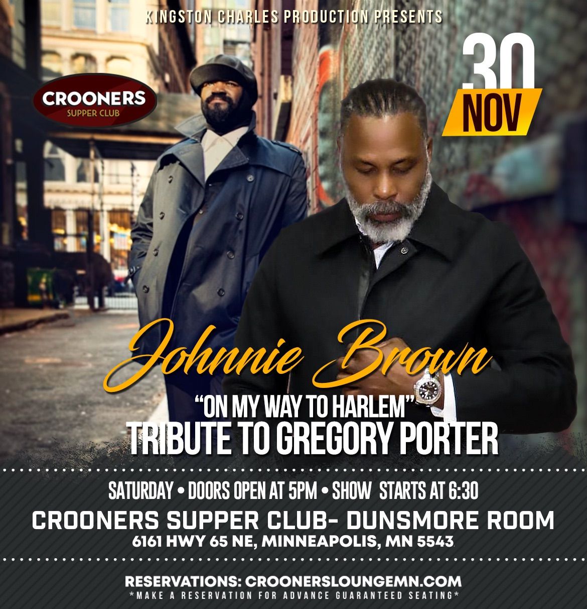 Johnnie Brown \u201cOn My Way To Harlem\u201d  tribute to Gregory Porter