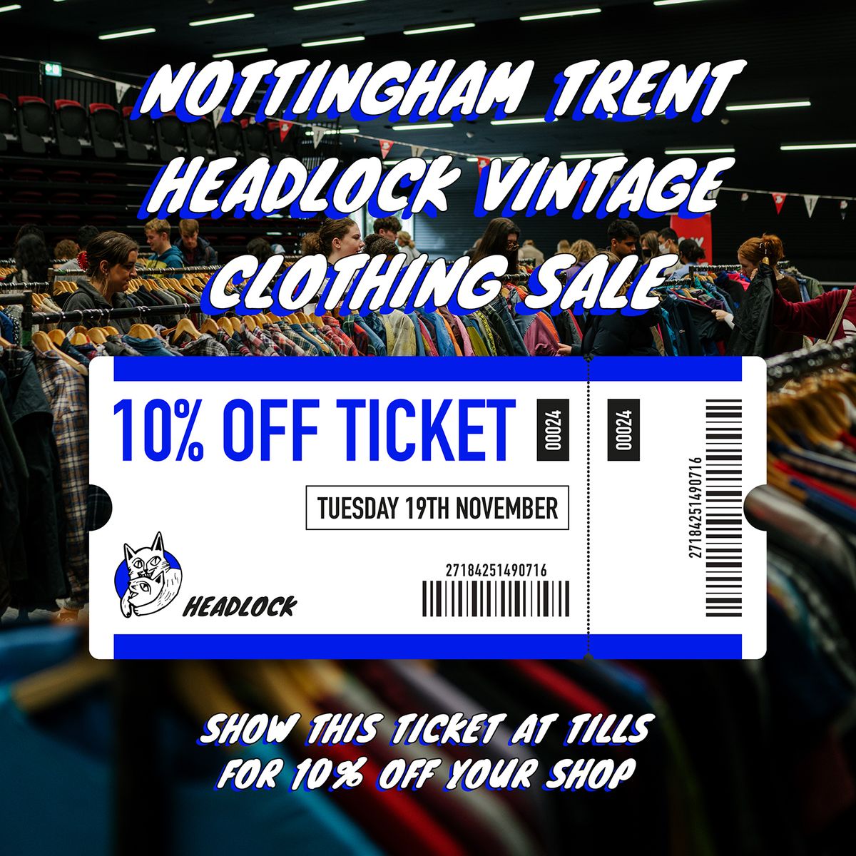 Nottingham Trent Headlock Vintage Clothing Sale