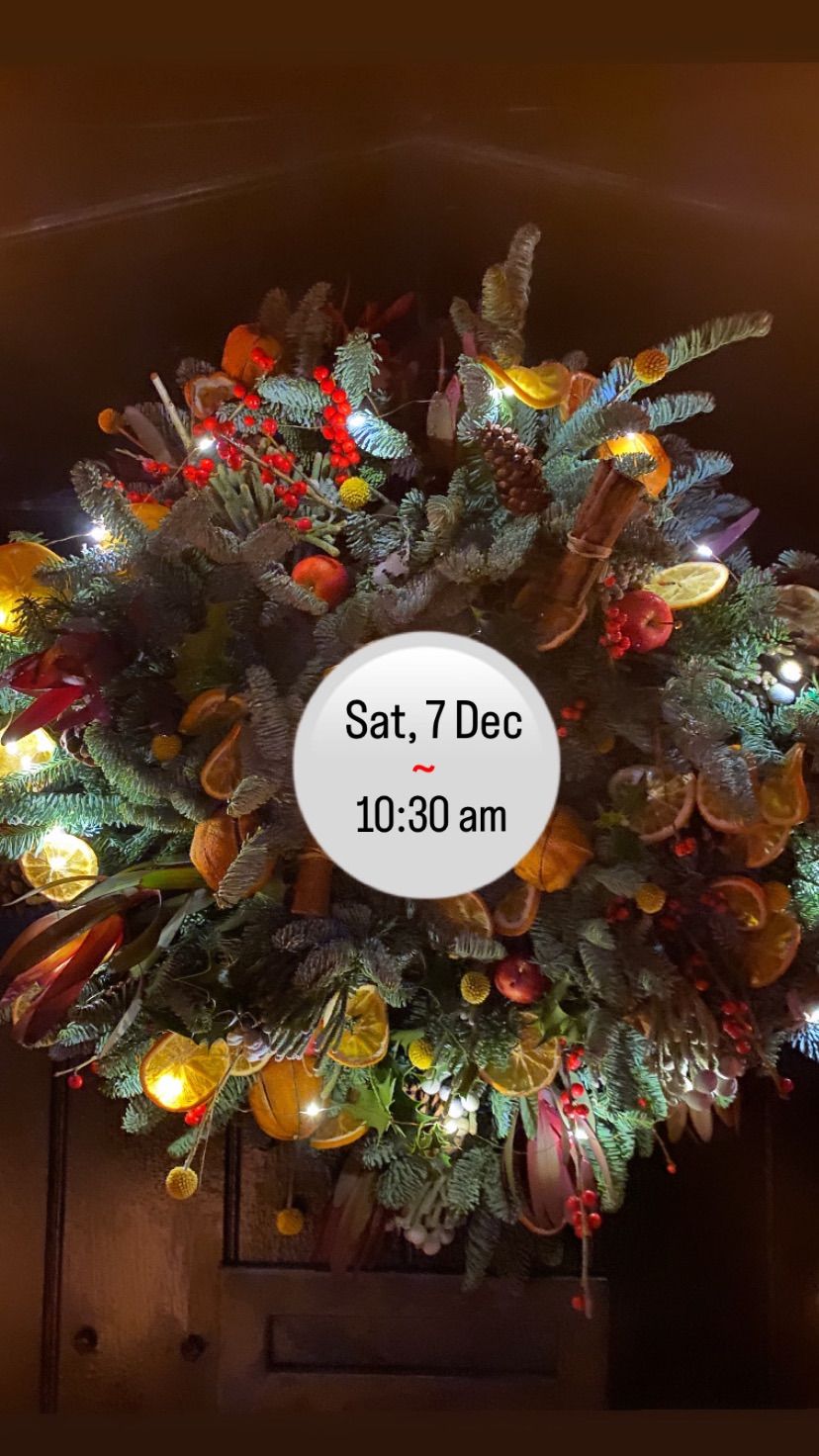 Christmas Door Wreath Workshop and Lunch \ud83e\udd42