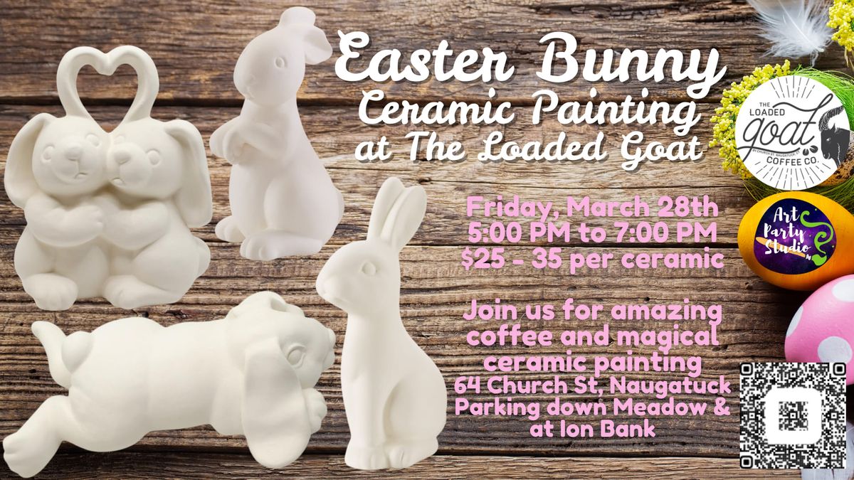 Easter Bunny Ceramic Painting at The Loaded Goat 